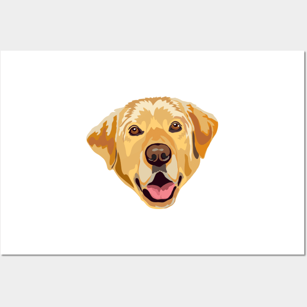 Yellow Labrador Wall Art by MichellePhong